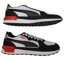 Sneakersy PUMA – Graviton 380738 12 White/Black/Red/Puma Silver – kolorowe 